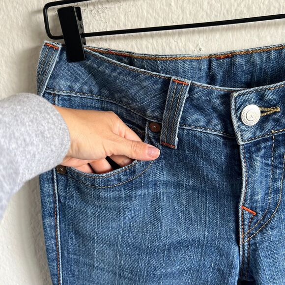 TRUE RELIGION Vintage Becky Bootcut Low Rise Blue Denim Jeans Womens 28 - Picture 7 of 7